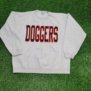 Vintage Doggers Sweatshirt Womens Large 23x24 Gray